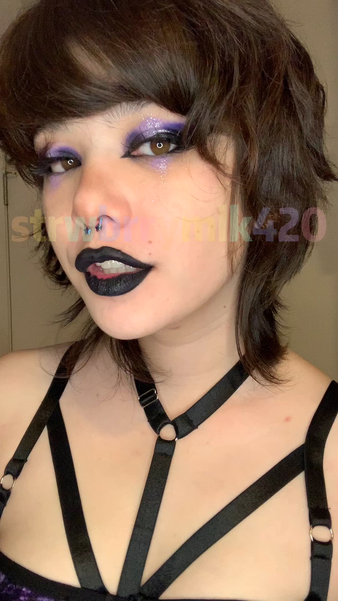 Veronika strawberry ?  <strong>@strwbrrymlk420xxx</strong> in long tongue alternative ahegao porn video