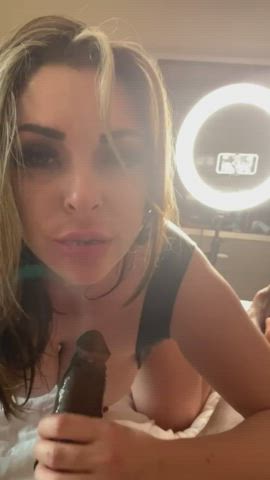 Victoriasummers1 <strong>@x_summers</strong> in interracial close up blowjob porn video