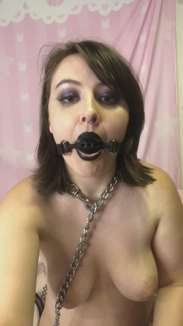 Whitish Cherry ?  <strong>@whitish_cherry</strong> in ball gagged drooling goth porn video