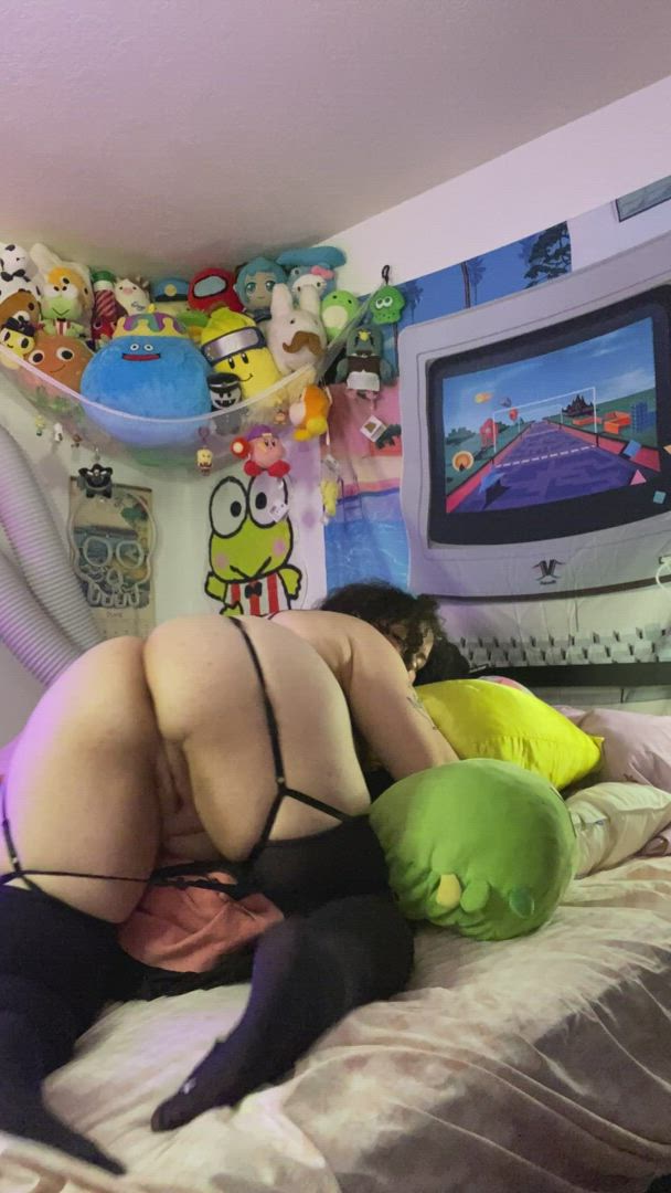 Wizardbabe <strong>@wizardsbaker</strong> in pussy spread spread ass lingerie chubby thick bbw porn video